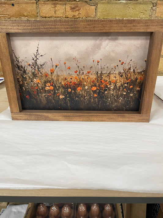 Fall Wildflower Field Wall Art