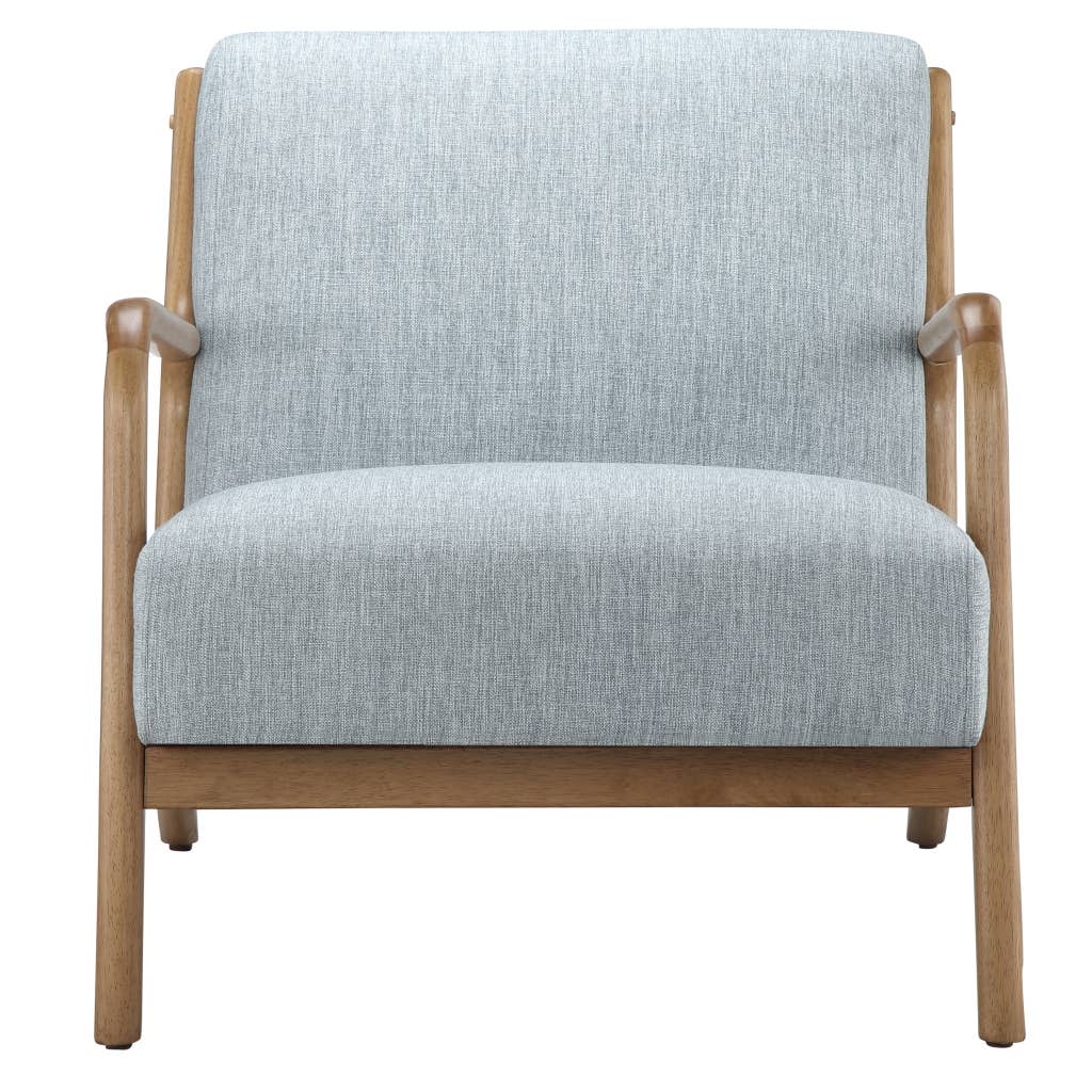 Scandinavian Elm Wood Blue Lounge Chair