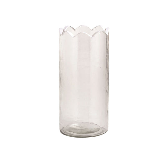 Medium Scalloped Glass Bud Vase