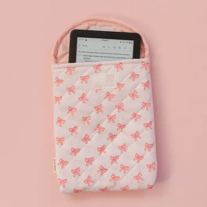 Pink Coquette Bows Quilted E-Reader Case