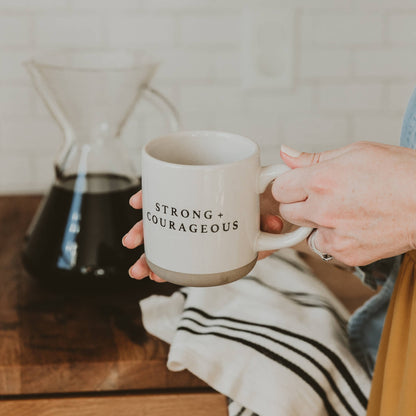 Strong & Courageous Stoneware Coffee Mug