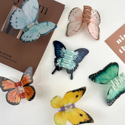 Orange Butterfly Hair Clip