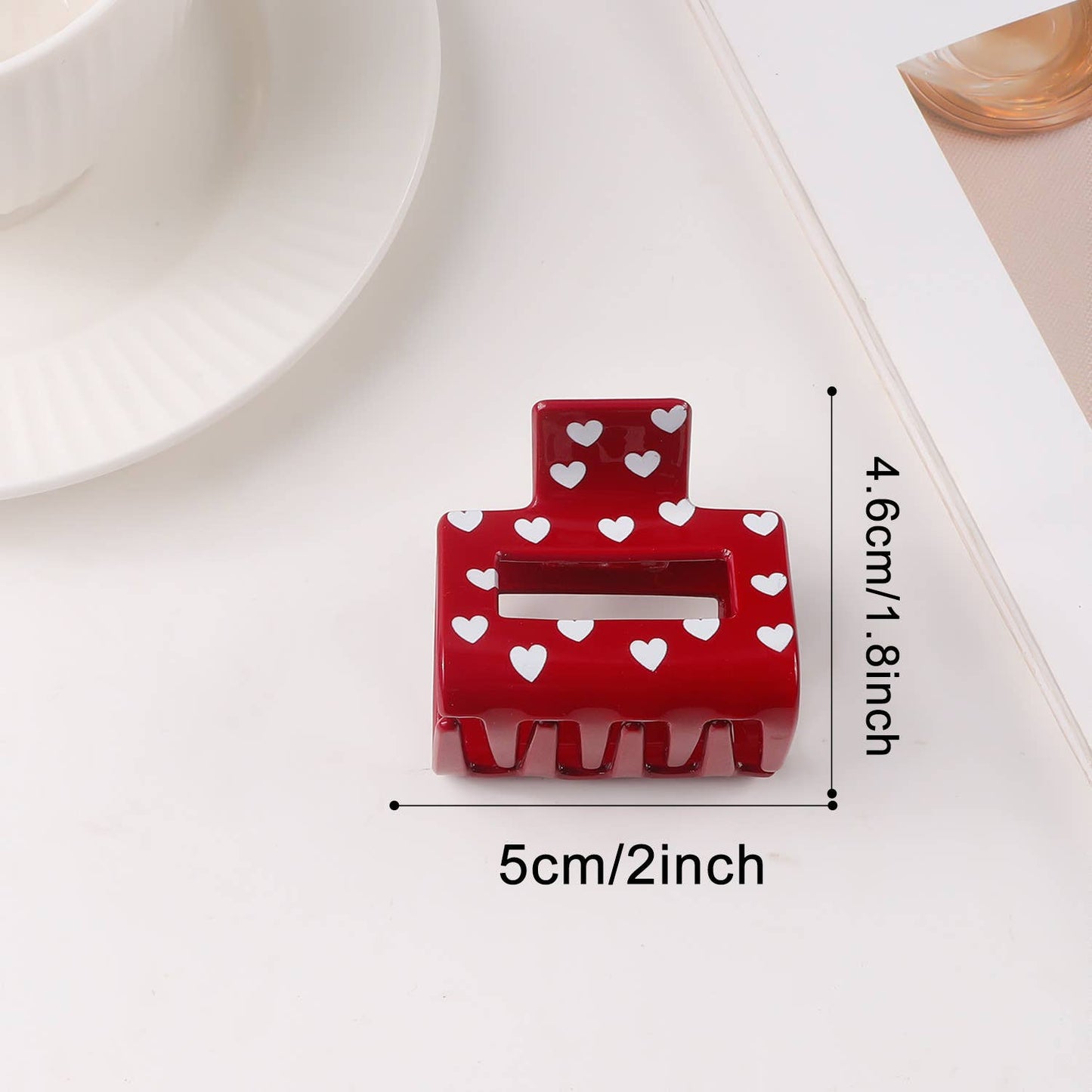 Red Heart Hair Clip