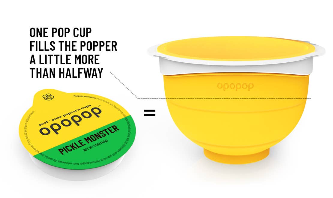 Pickle Monster Pop Cups Popcorn Kernels