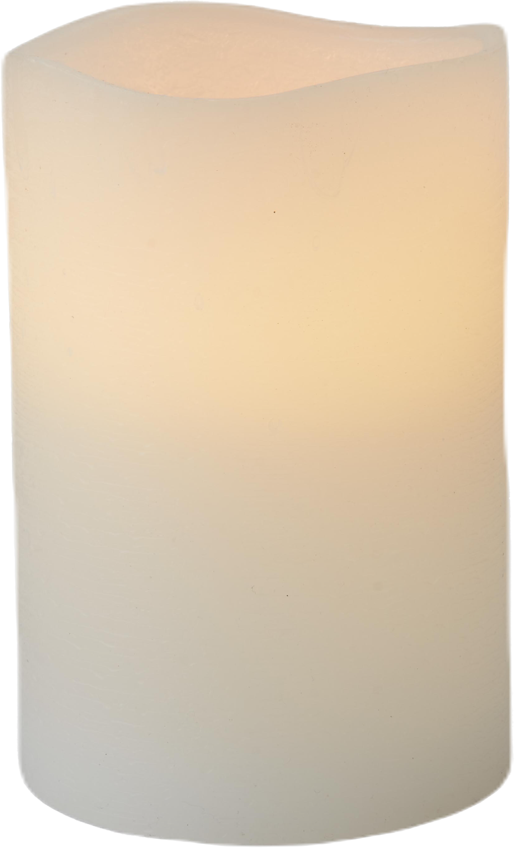 White Pillar Flameless Candle 4x6