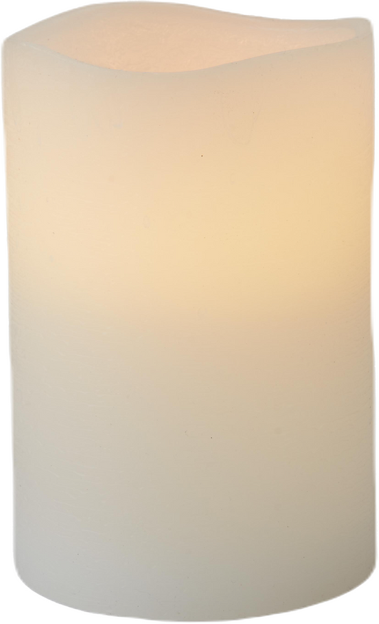White Pillar Flameless Candle 4x6