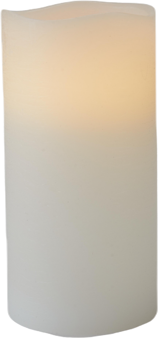 White Pillar Flameless Candle 4x8