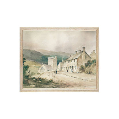 Town Vintage Art Print: 8x10in