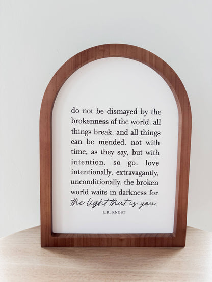 Do Not Be Dismayed Small Framed Arch