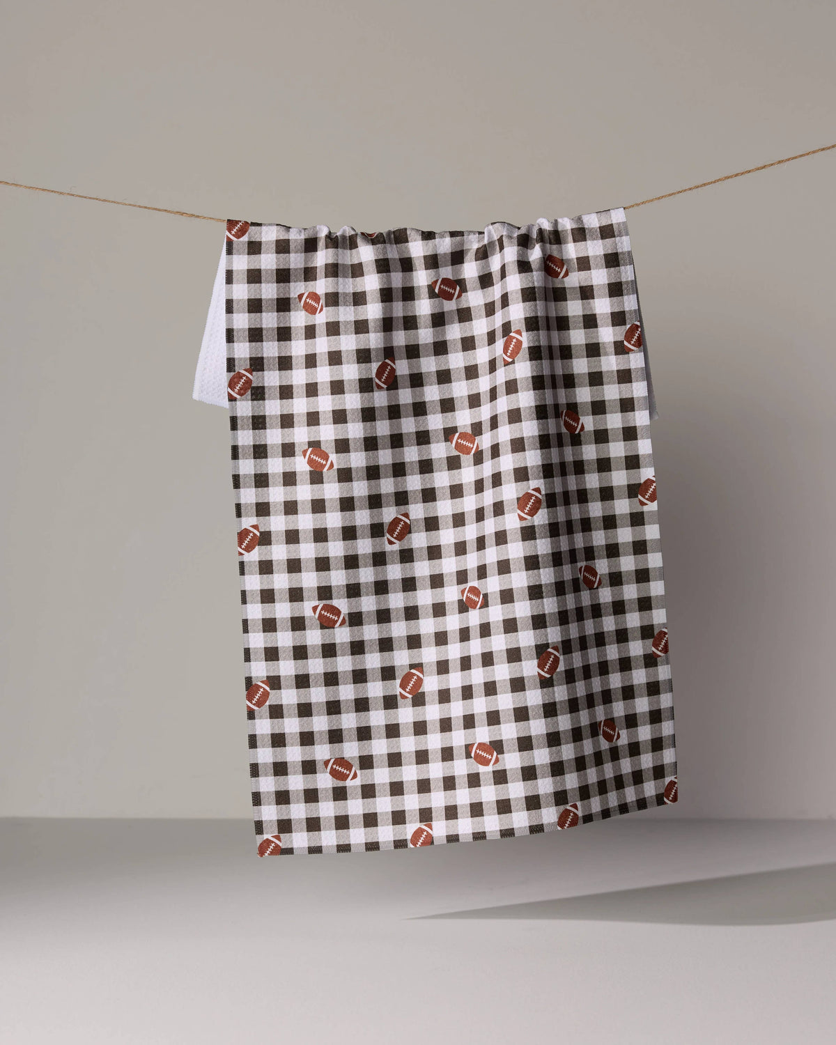 Football Check Kitchen Tea Towel