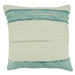 Striped Aqua 20" X 20" Throw Pillow