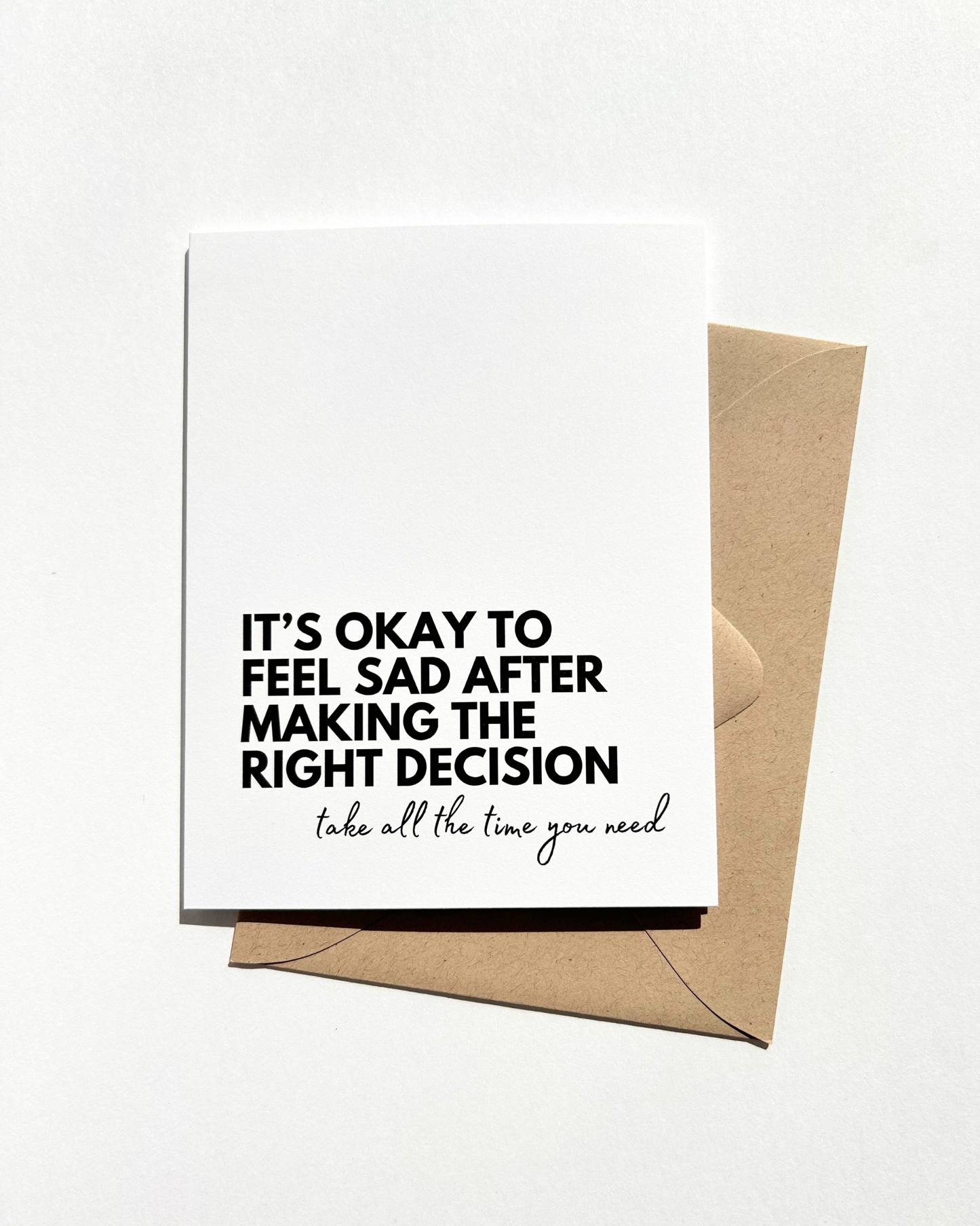 It's Okay to Feel Sad Card