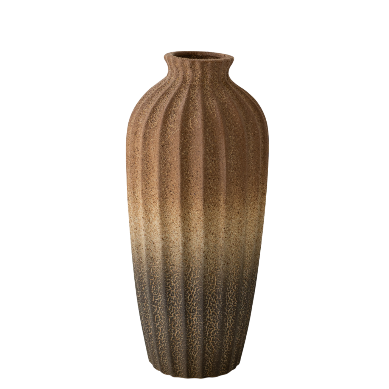 Tall Ribbed Vase Multi