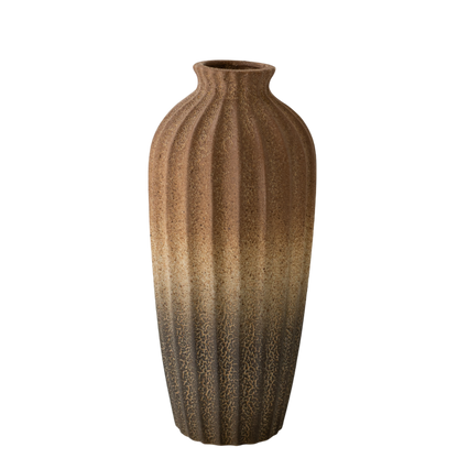 Tall Ribbed Vase Multi