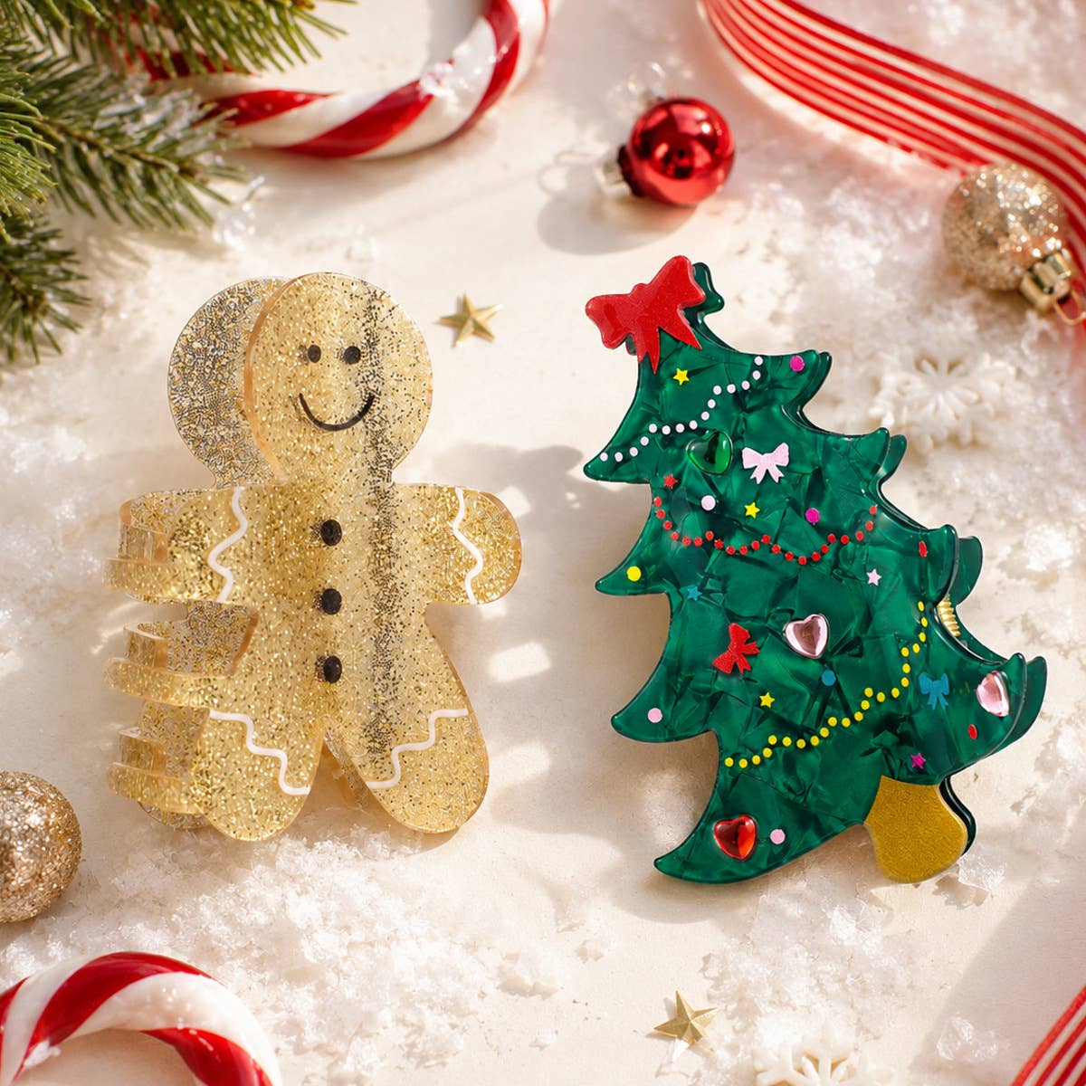 Gingerbread Man Hair Clip