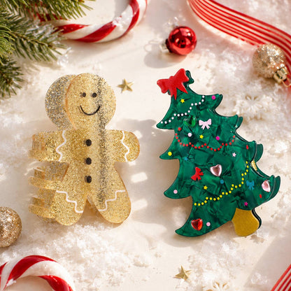 Gingerbread Man Hair Clip