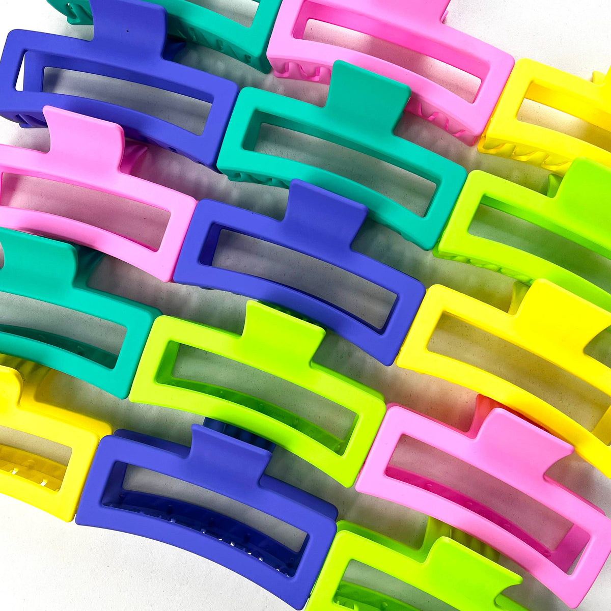 Pink Rectangular Hair Clip