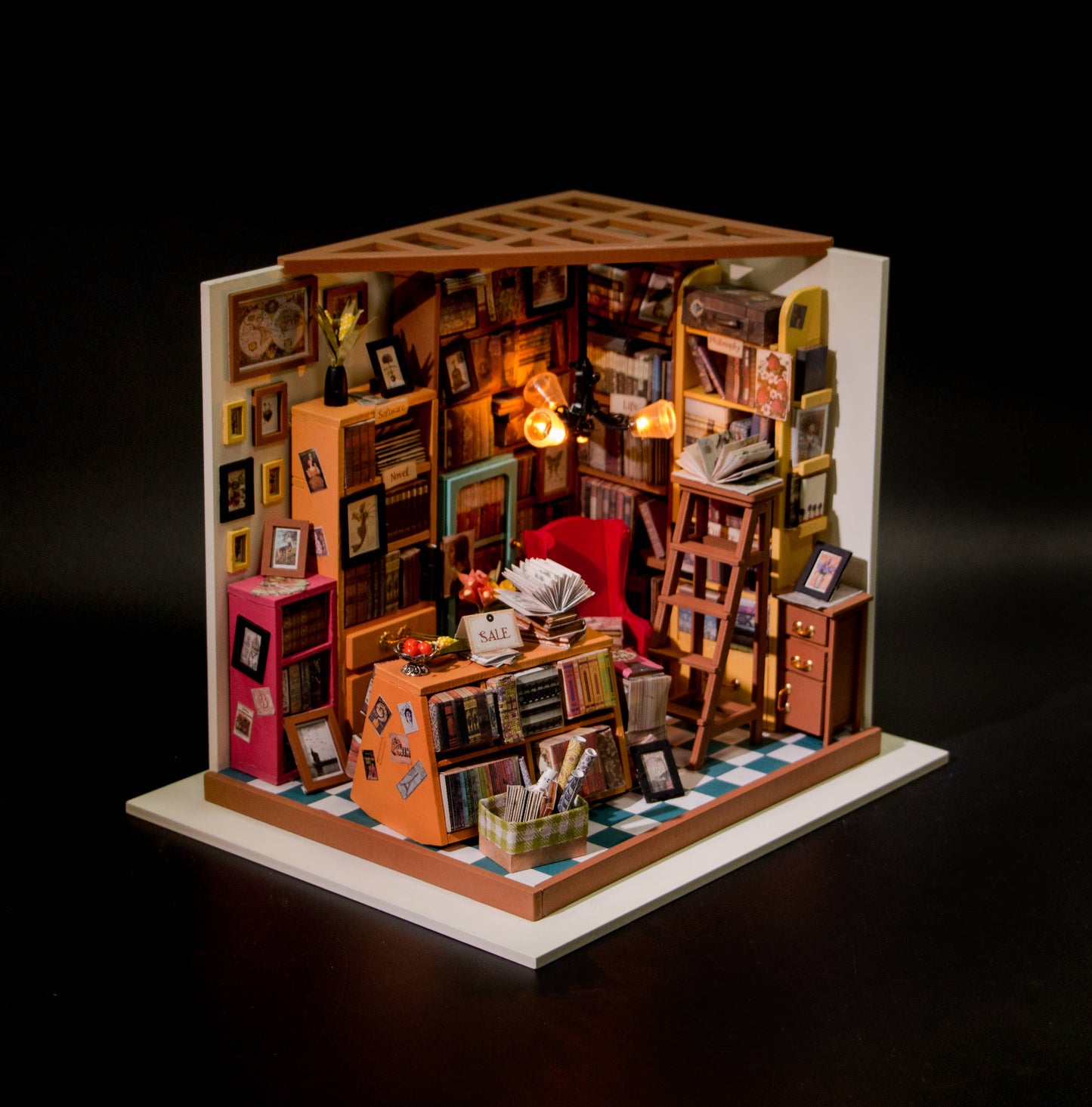 Sam's Study Library Miniature Dollhouse
