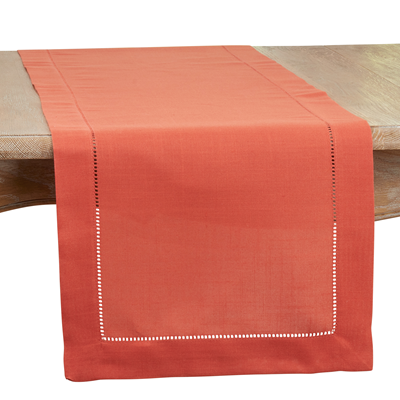 Terracotta Hemstitch Runner