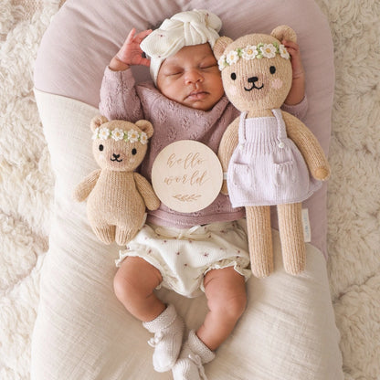 baby honey bear (ivory floral)
