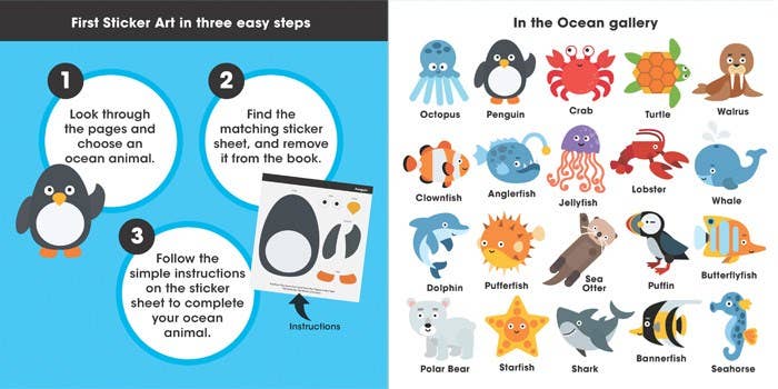 In The Ocean First Sticker Art Book