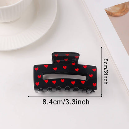 Red Heart Hair Clip