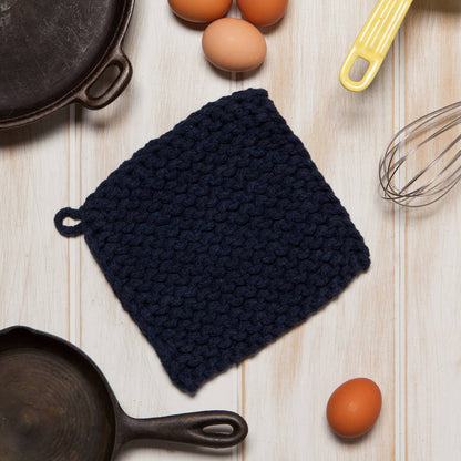 Midnight Blue Knit Potholder