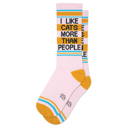 I Like Cats More Than People Crew Socks