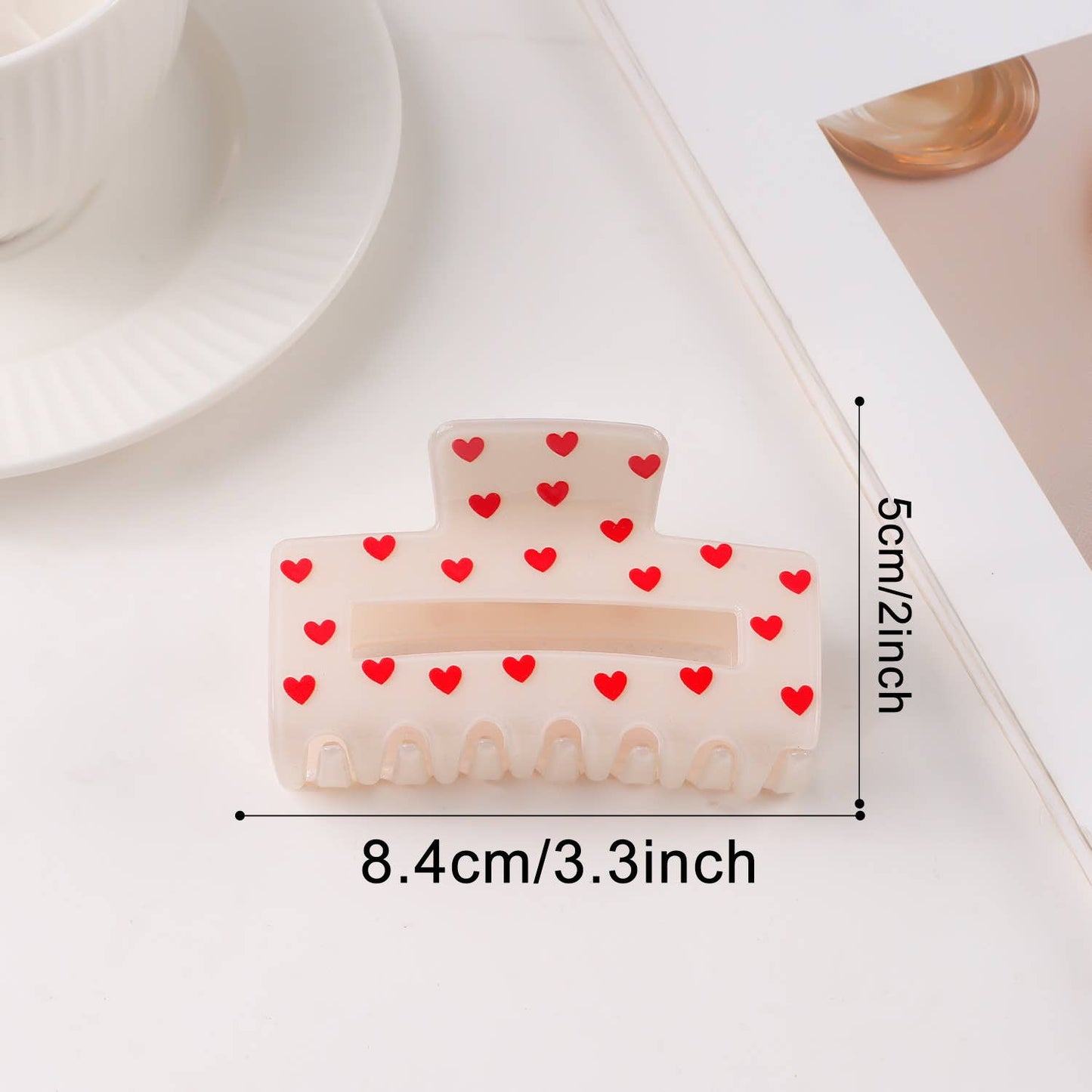 Red Heart Hair Clip