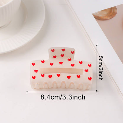 Red Heart Hair Clip