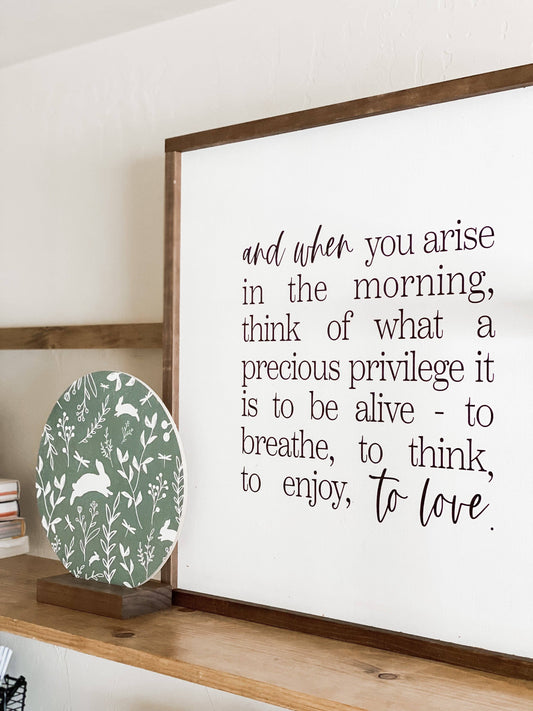 And When You Arise in the Morning Wall Art