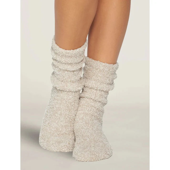 Stone | White CozyChic Heathered Women's Socks