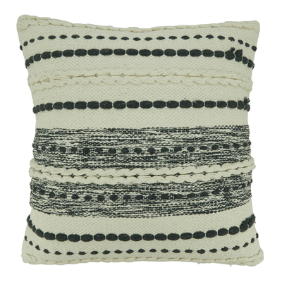 Striped Woven 18" X 18” Throw Pillow