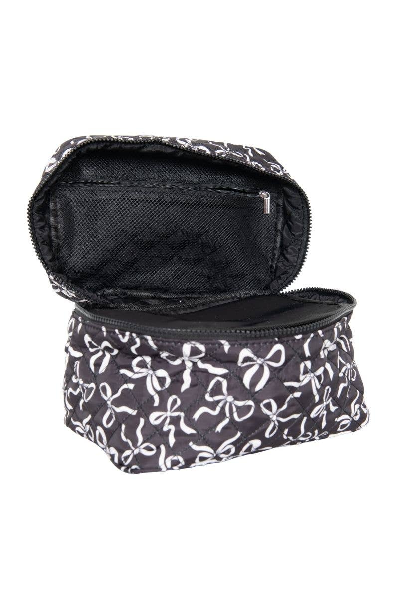 Black & White Bows Makeup Bag