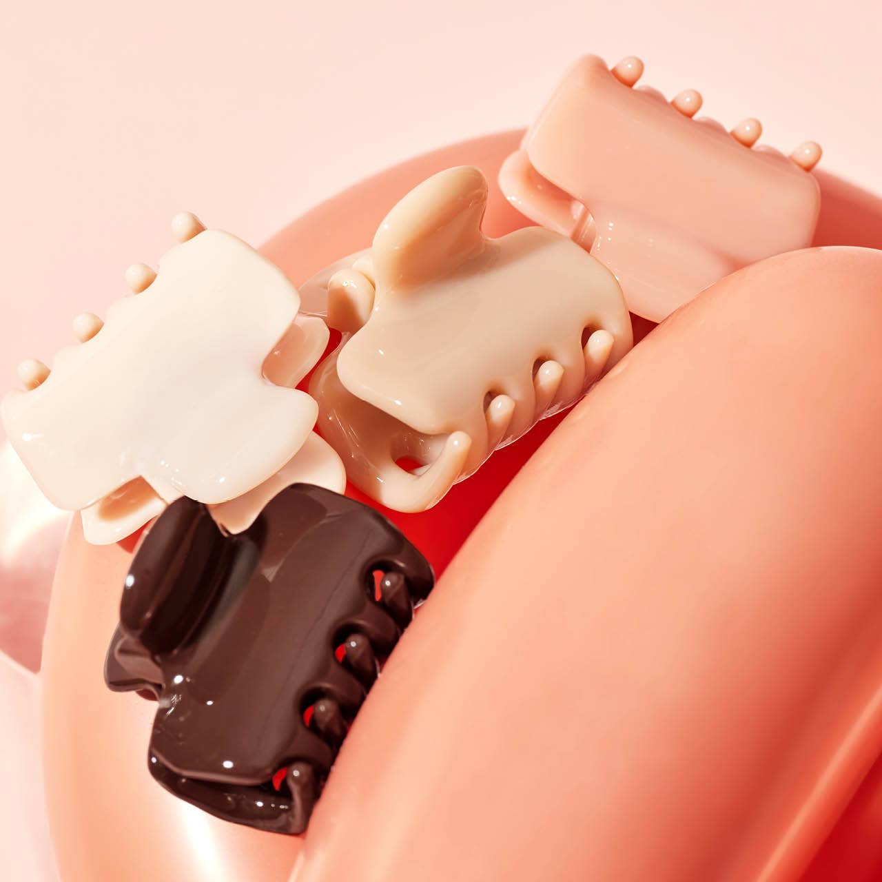 Rosewood Mini Cloud Claw Clips