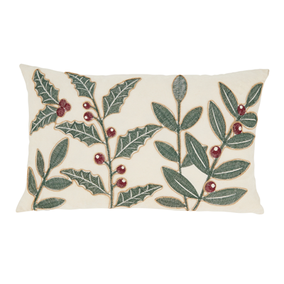12" X 20" Holly Berry Throw Pillow
