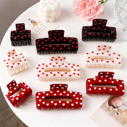 Red Heart Hair Clip