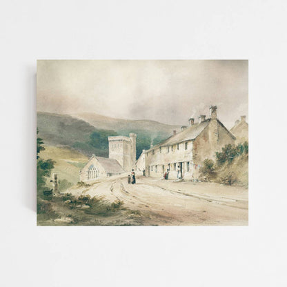 Town Vintage Art Print: 8x10in