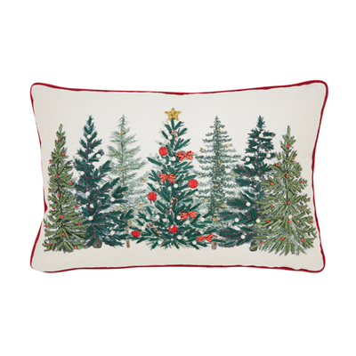 12" X 18" Oblong Christmas Trees Pillow