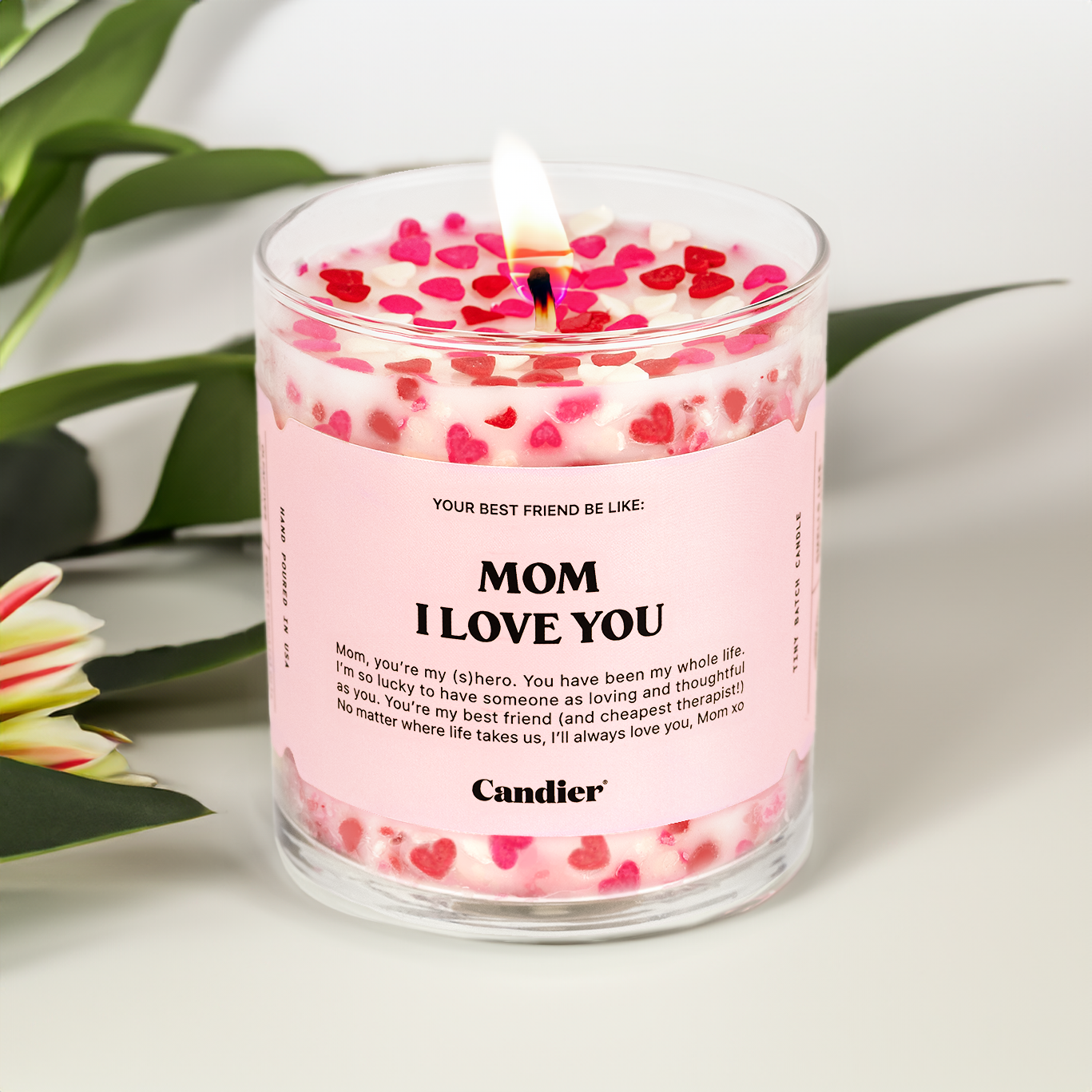 Mom, Love You Candle