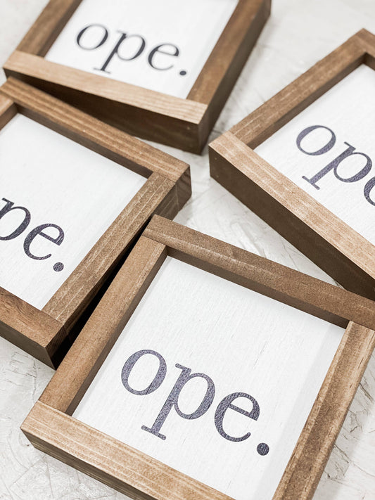 Ope Midwest Wood Sign
