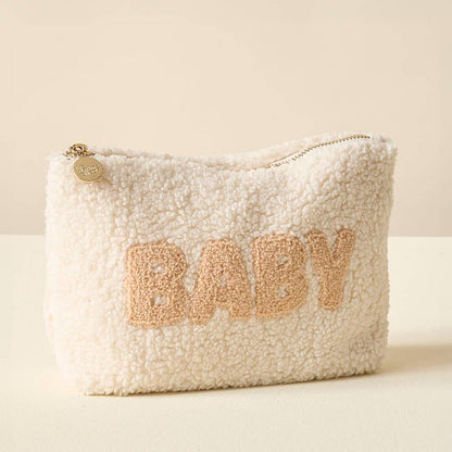 Cream Baby Teddy Pouch