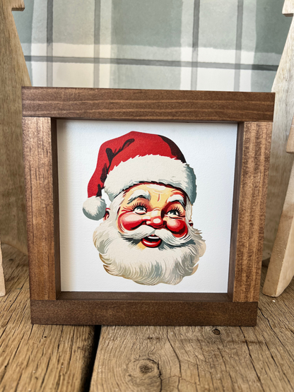 Retro Santa Wall Sign