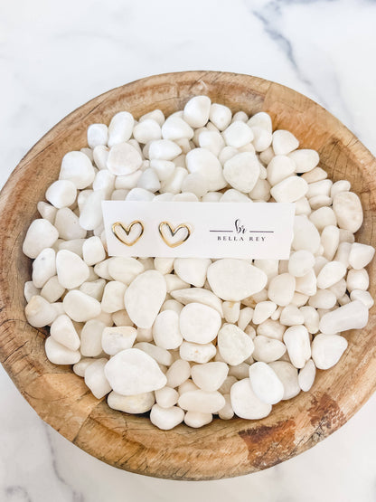 The Morgan Heart Stud Earrings