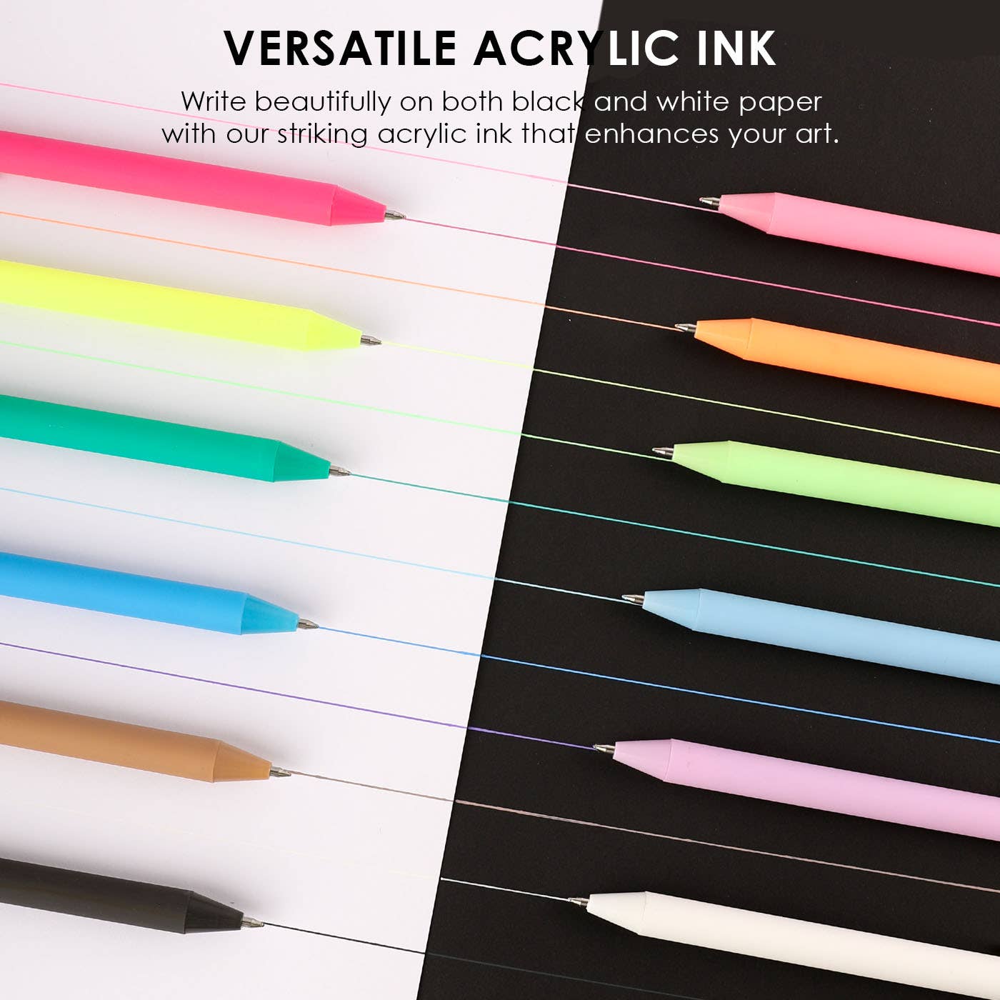 Retractable Colorflow Acrylic Gel Pen Set