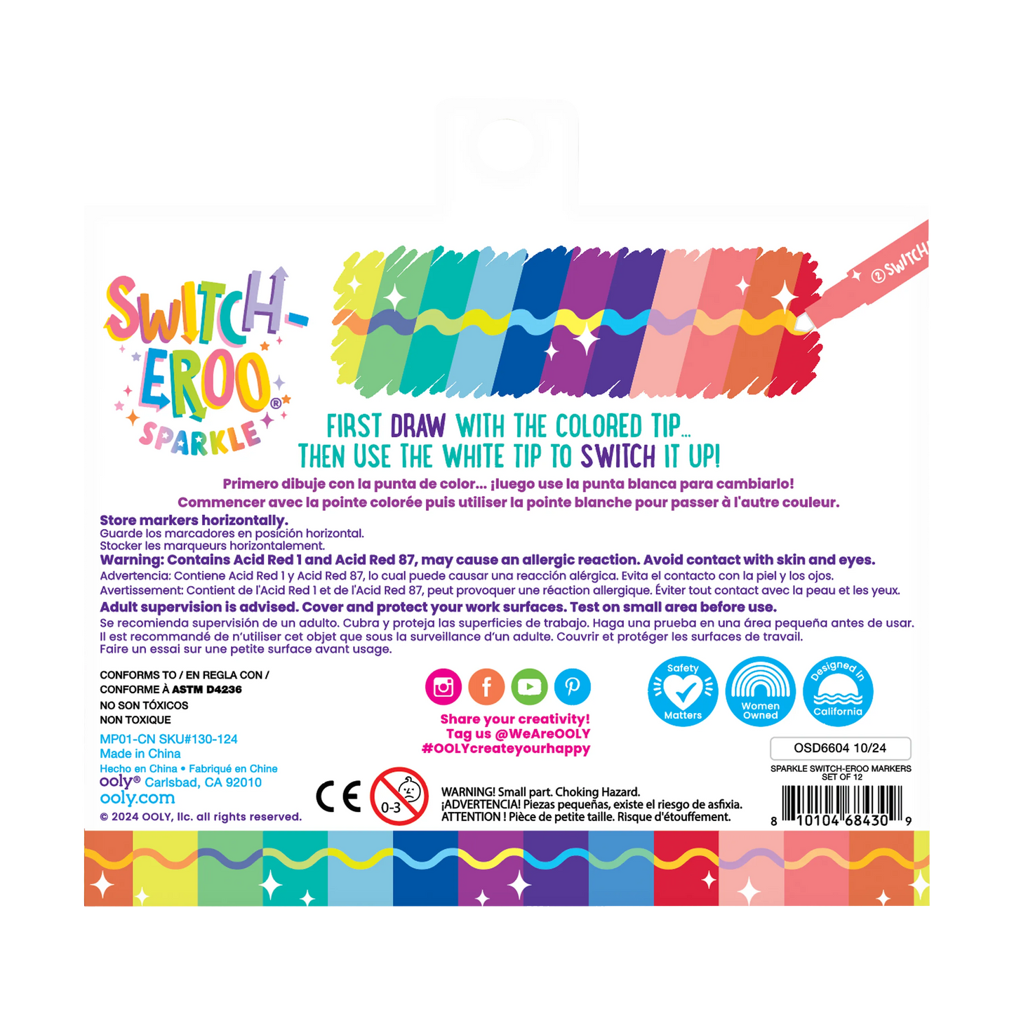 Switch-Eroo Sparkle Glittery Color Changing Markers