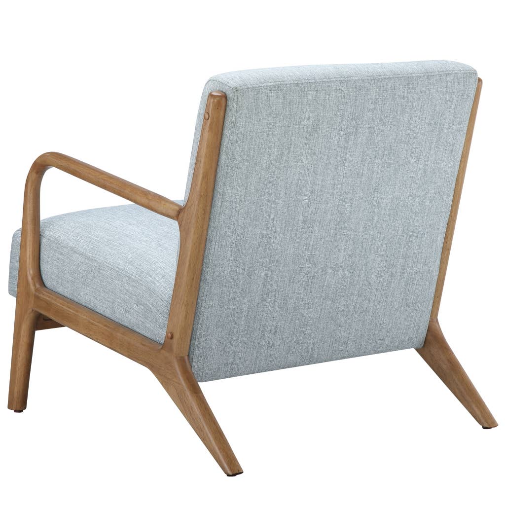 Scandinavian Elm Wood Blue Lounge Chair