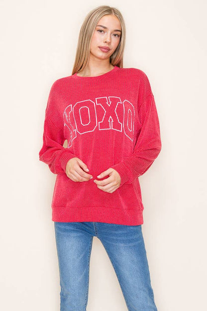 XOXO Red Longsleeve Graphic Tee