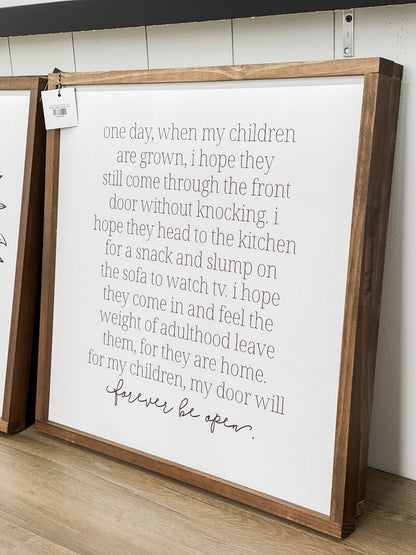 One Day When My Children Sign