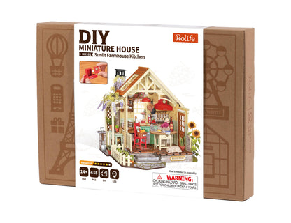 Sunlit Farmhouse Kitchen Miniature House